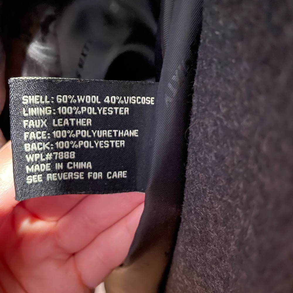 Miss Sixty Charcoal Wool Blend Coat - Picture 9 of 9